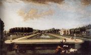 unknow artist Axial view of the canal from the south showing Gibbs-s temple at the end of the Canal,the house and topiary alleys on the west side china oil painting artist